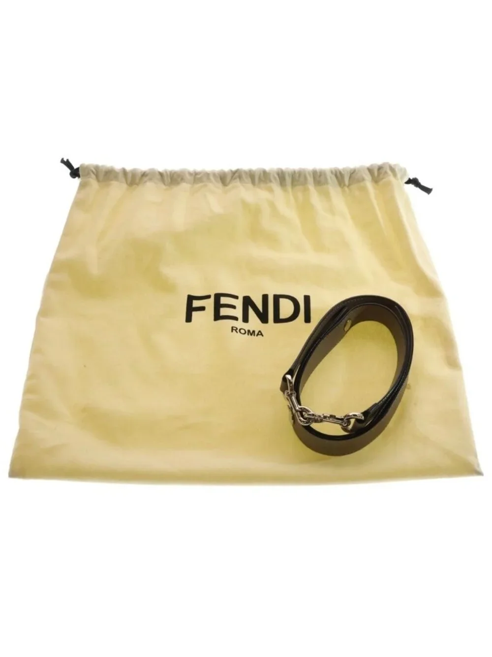 Fendi by the Way Medium 2-Way Shoulder Bag Greige Leather Silver